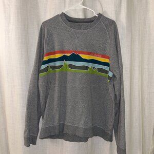L.L.Bean Gray Graphic Sweatshirt – Men’s Large (Slightly Fitted)